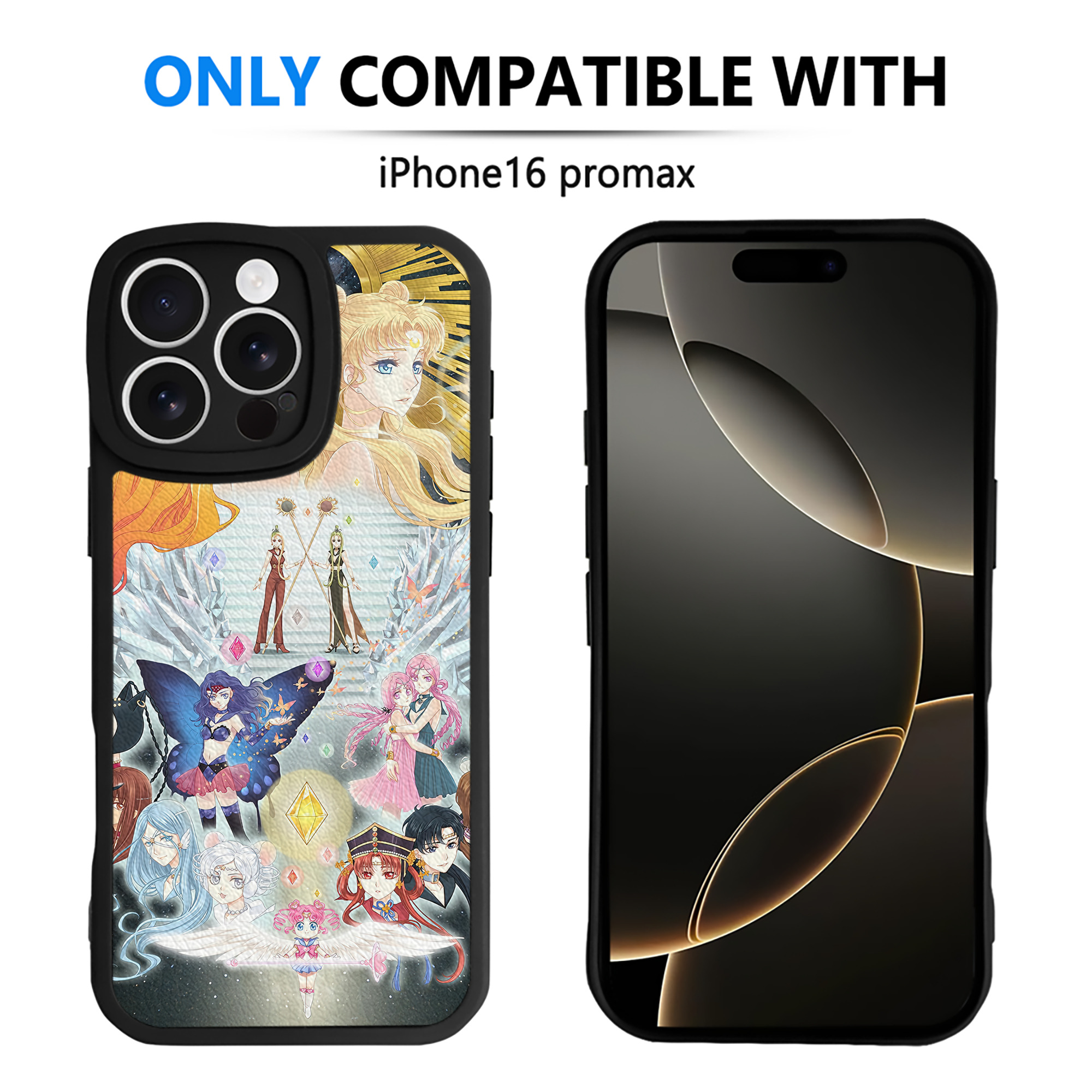 （画像用） 美少女戦士セーラームーン Sailor Moon 【iPhone 16シリーズ対応】シリコンスマホケース（レザー調） 材質：シリコン